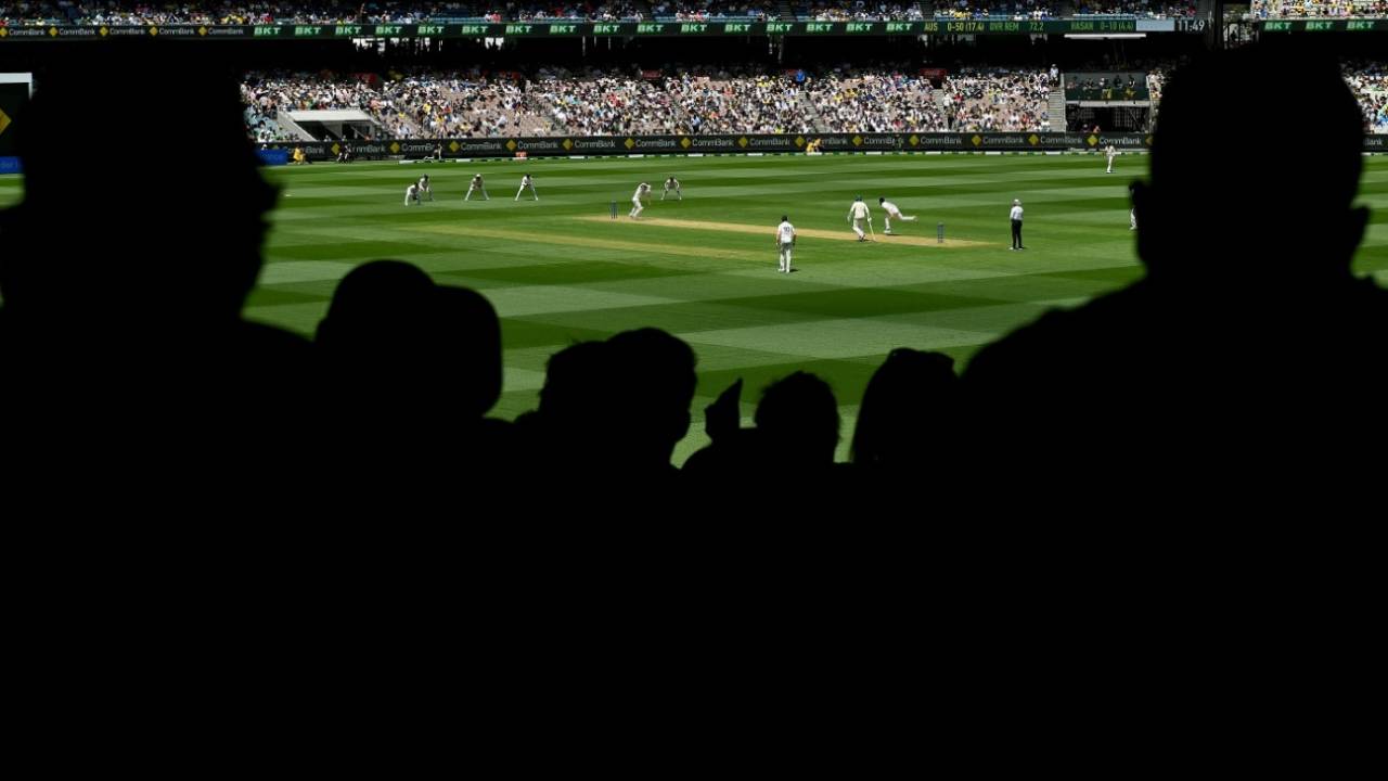 The view from one of the packed stands of the Melbourne Cricket Ground, Australia vs Pakistan, 2nd Test, day one, Melbourne, December 26, 2023