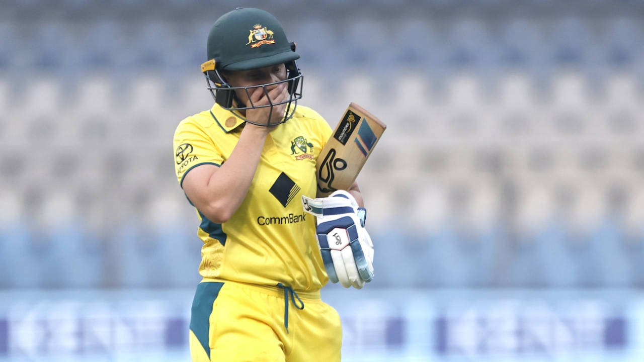 Alyssa Healy was left searching for answers after a three-ball duck, India vs Australia, 1st Women's ODI, Mumbai, December 28, 2023