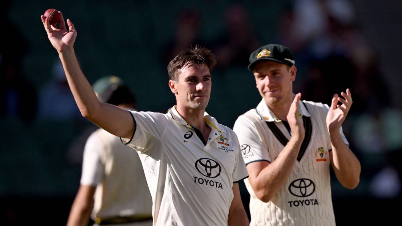 Pat Cummins completed his second ten-wicket haul in Test cricket&nbsp;&nbsp;&bull;&nbsp;&nbsp;AFP/Getty Images