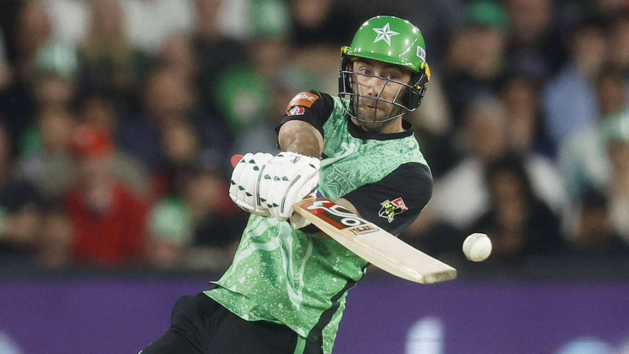 Glenn Maxwell plays a yet-to-be-named shot, Melbourne Renegades vs Melbourne Stars, BBL, Melbourne, January 2, 2024