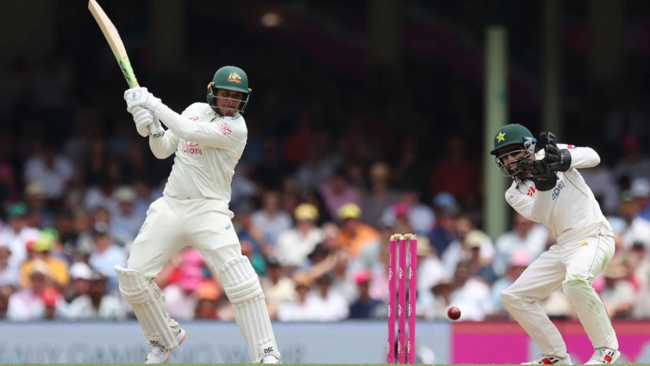 Usman Khawaja cuts through point, Australia vs Pakistan, 3rd Test, SCG, January 4, 2024