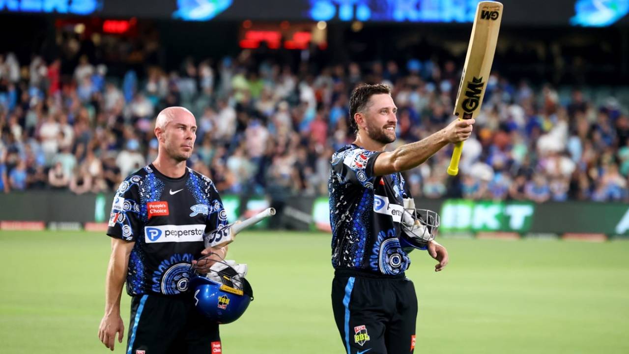 Chris Lynn and Matthew Short completed the chase for Adelaide Strikers, Adelaide Strikers vs Perth Scorchers, BBL 2023-24, Adelaide, January 5, 2024