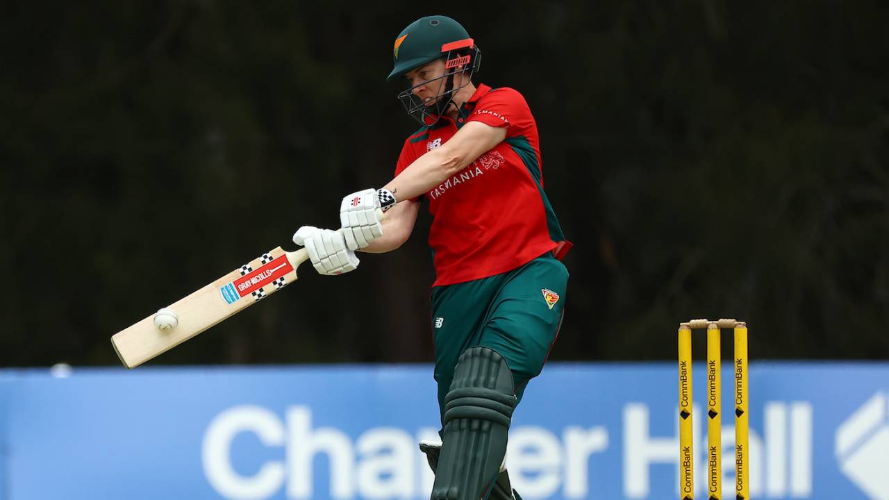Elyse Villani smashes the ball during her fifty, New South Wales vs Tasmania, WNCL 2023-24, Sydney, January 7, 2024