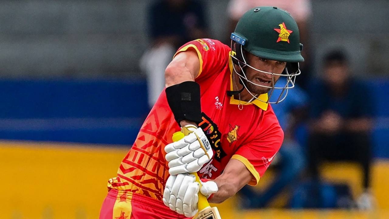 Craig Ervine played steadily after an early wicket, Sri Lanka vs Zimbabwe, 2nd ODI, Colombo, January 8, 2024
