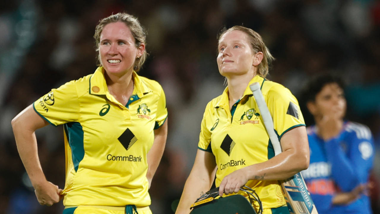 Beth Mooney and Alyssa Healy put on 85 in 10 overs for the opening wicket, India vs Australia, 3rd Women's T20I, Mumbai, DY Patil Sports Academy, January 9, 2024