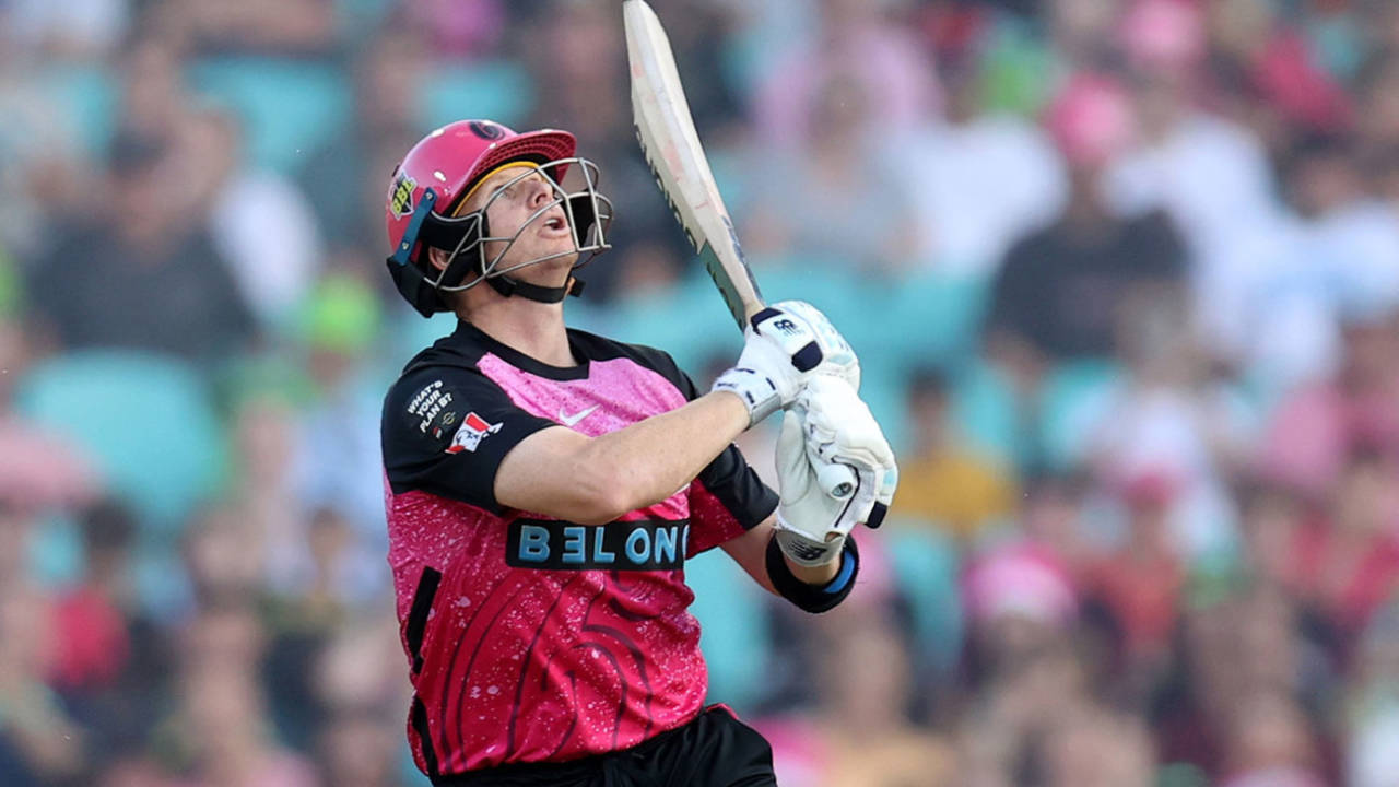 Steven Smith top-edged his first ball, Sydney Sixers vs Sydney Thunder, BBL, SCG, January 12, 2024