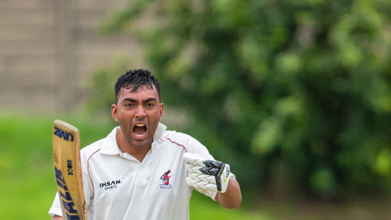 Antum Naqvi broke a number of Zimbabwe cricket records on his way to an unbeaten 300, Matabeleland Tuskers vs Mid West Rhinos, Logan Cup, Harare, January 12, 2024