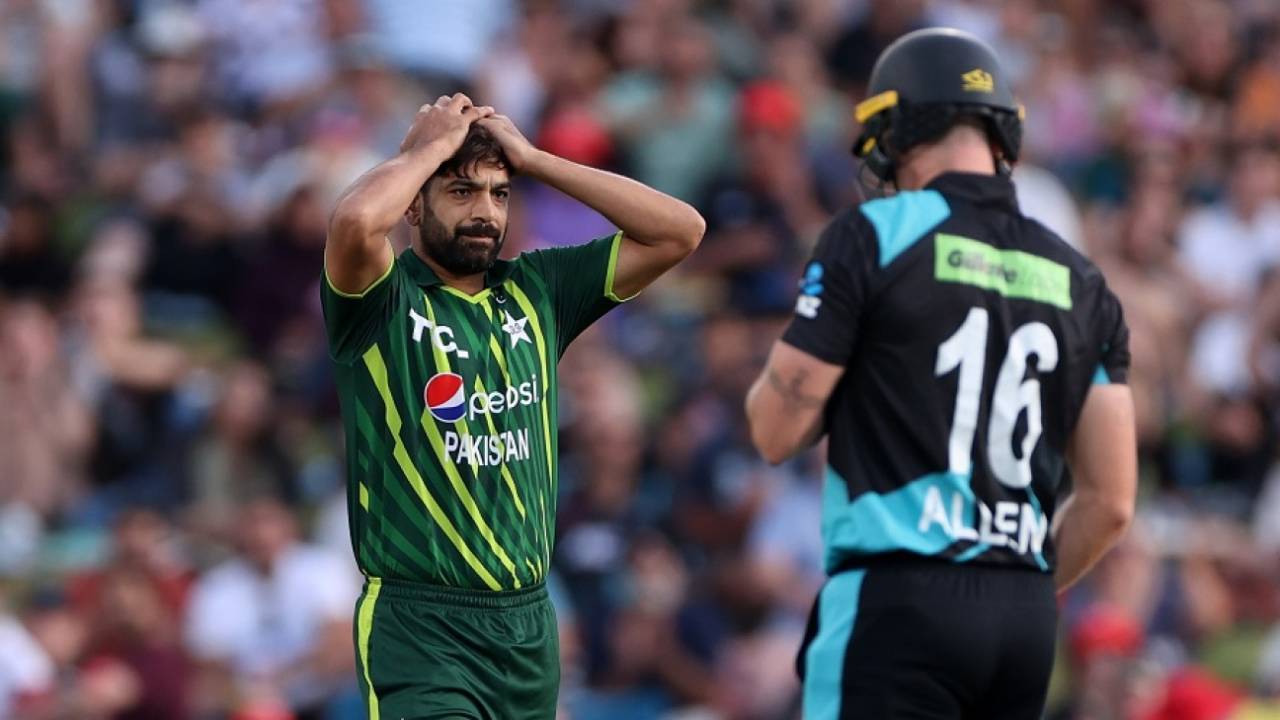 Haris Rauf was expensive in his first spell, New Zealand vs Pakistan, 2nd T20I, Hamilton, January 14, 2024