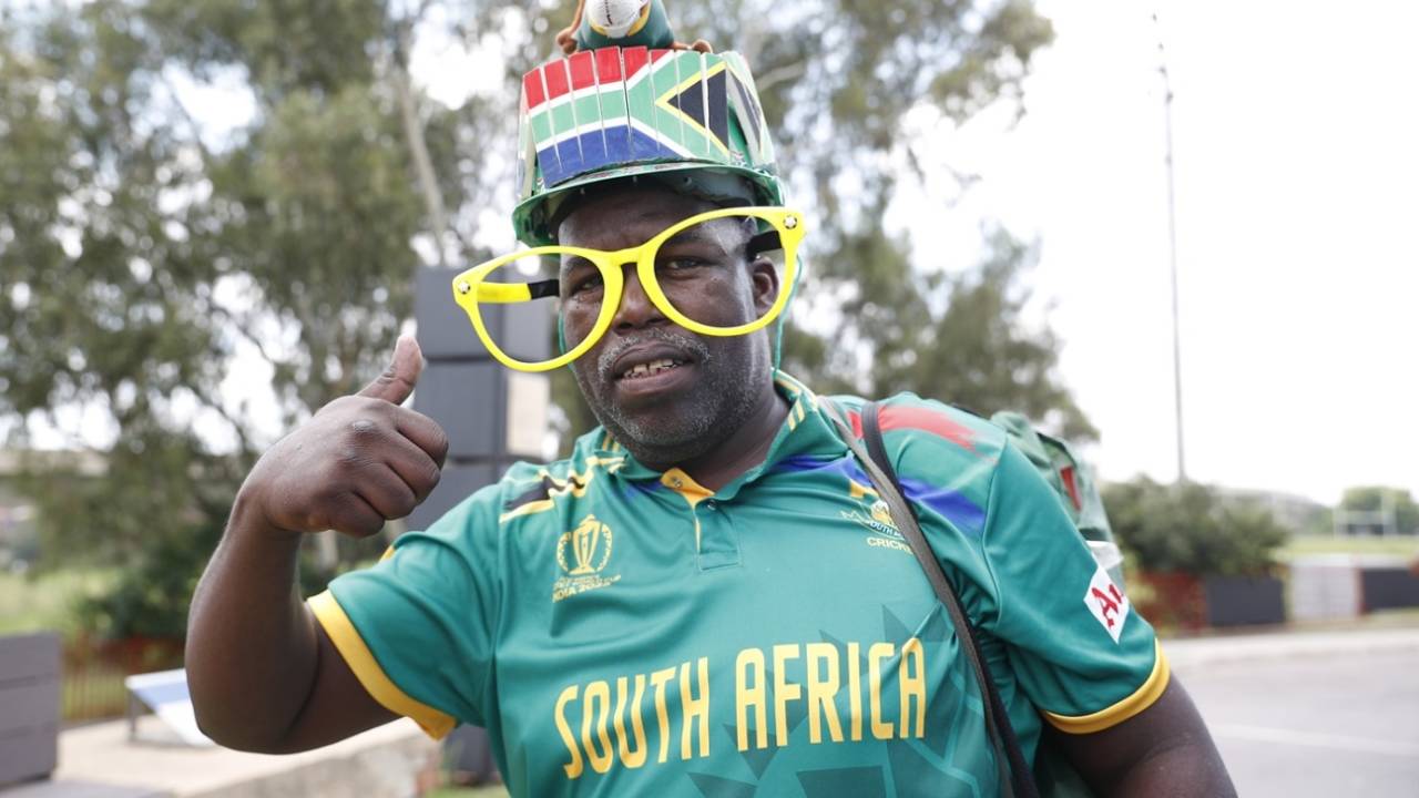 A South Africa fan at the SA20 tournament, Pretoria Capitals vs Paarl Royals, Centurion, SA20, January 14, 2024