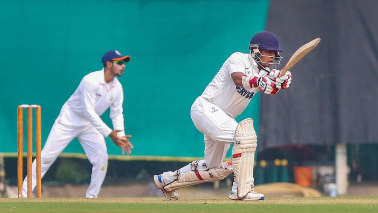 Lovekesh Bansal bats against Vidarbha, Vidarbha vs Services, Ranji Trophy, Nagpur, 3rd day, January 7, 2024