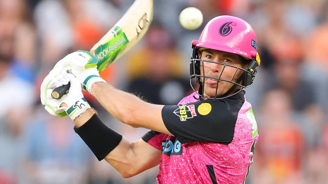 Daniel Hughes smashed 74 in 43 balls at the top of the order for Sixers, Perth Scorchers vs Sydney Sixers, BBL, Perth, January 16, 2024