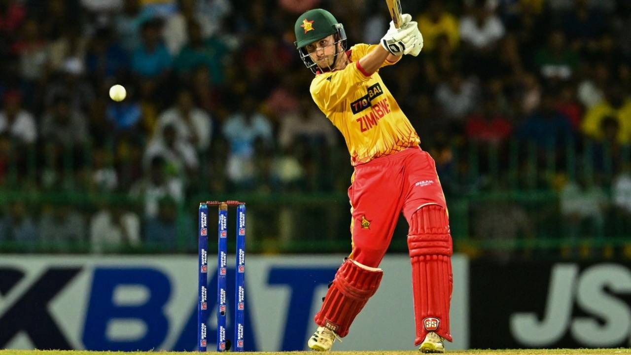 Brian Bennett struck seven fours in his 12-ball stay at the crease, Sri Lanka vs Zimbabwe, 3rd men's T20I, Colombo, January 18, 2024