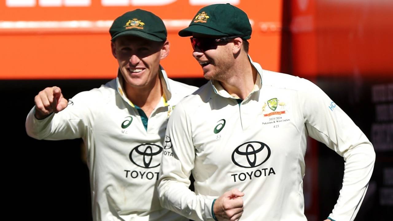 Marnus Labuschagne and Steven Smith share a joke, Australia vs West Indies, 1st Test, Adelaide, 3rd day, January 19, 2024