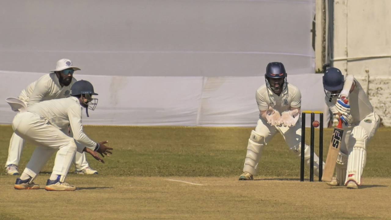 Assam's Mukhtar Hussain was dismissed for a duck, Assam vs Andhra, Ranji Trophy 2023-24, Dibrugarh, January 20, 2024