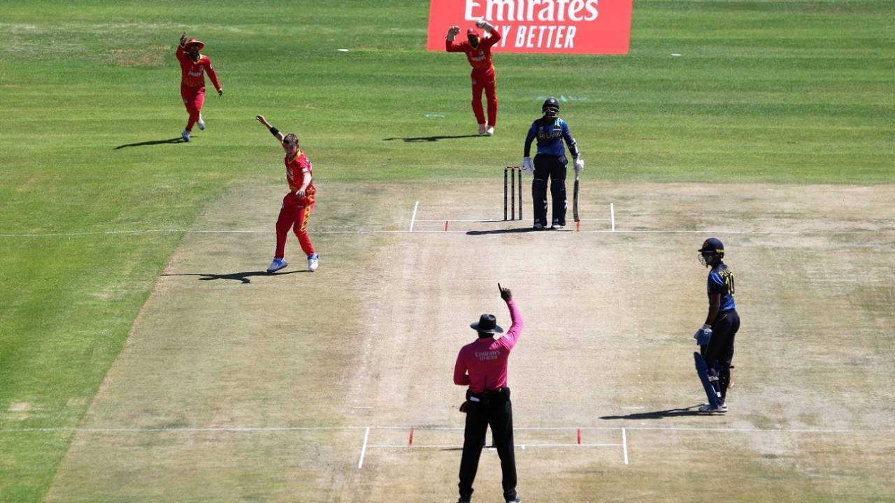 Kohl Eksteen struck early in the innings, Sri Lanka vs Zimbabwe, men's Under-19 World Cup, Group C, Kimberley, January 21, 2024
