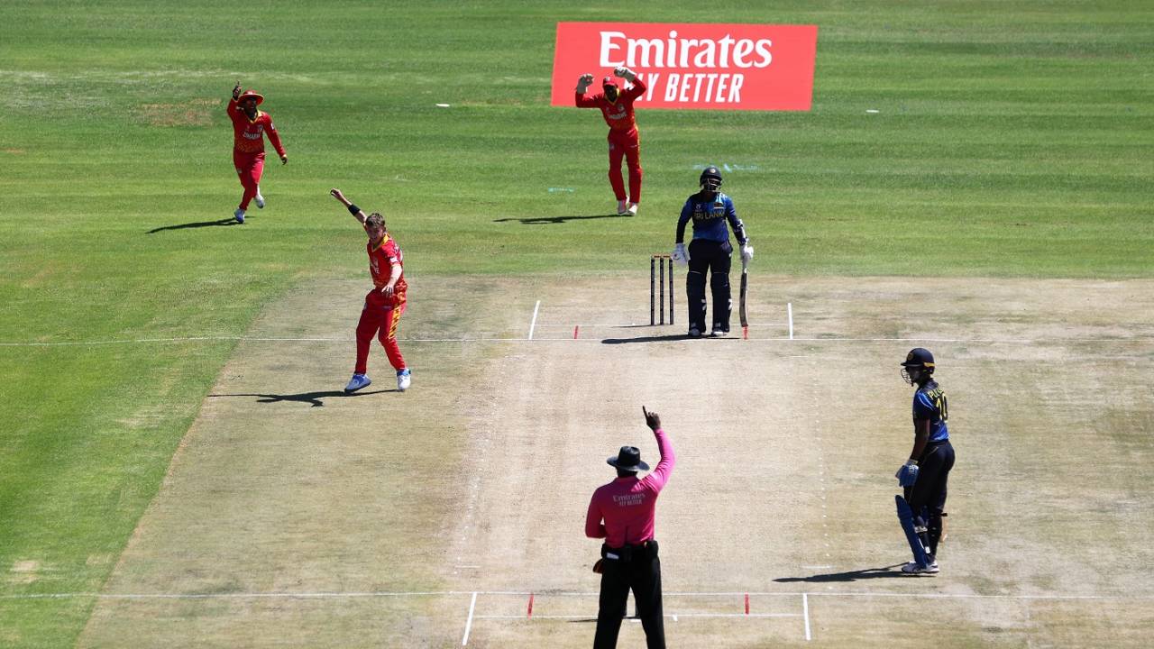 Kohl Eksteen struck early in the innings, Sri Lanka vs Zimbabwe, men's Under-19 World Cup, Group C, Kimberley, January 21, 2024
