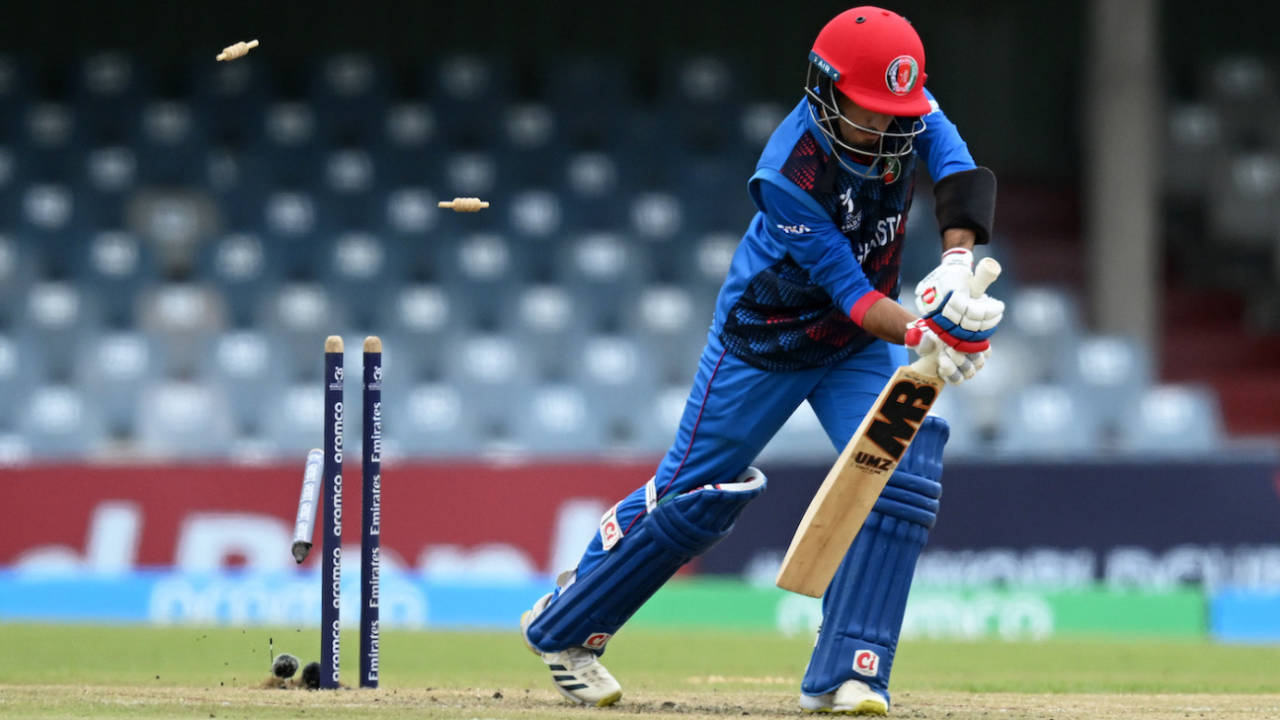 Sohail Khan Zurmati missed one from Matt Rowe, New Zealand vs Afghanistan, Under-19 World Cup 2024, East London, January 23, 2024