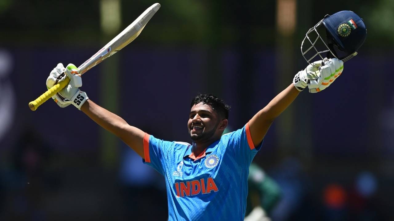 Musheer Khan changed gears towards the end to finish with 118, India vs Ireland, Under-19 Men's World Cup, Bloemfontein, January 25, 2024