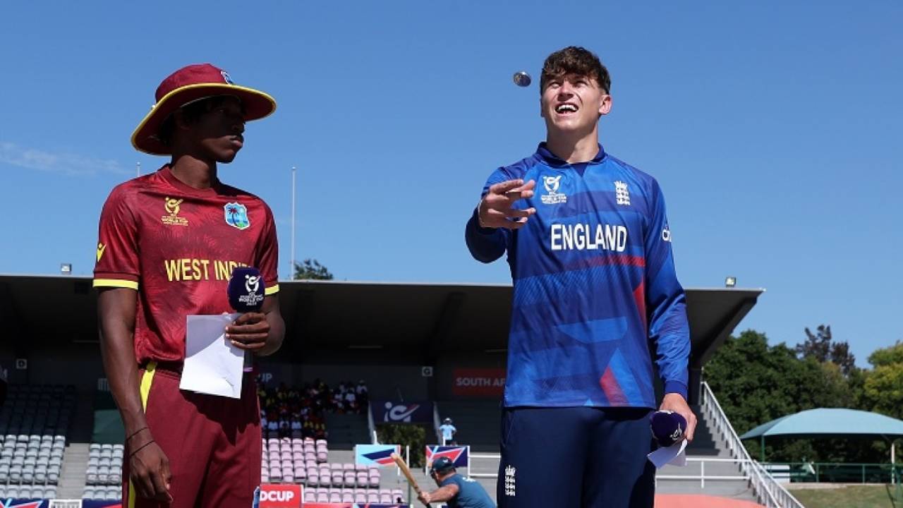 West Indies captain Stephan Pascal won the toss and elected to field against England, England vs West Indies, U19 World Cup, Potchefstroom, January 26, 2024