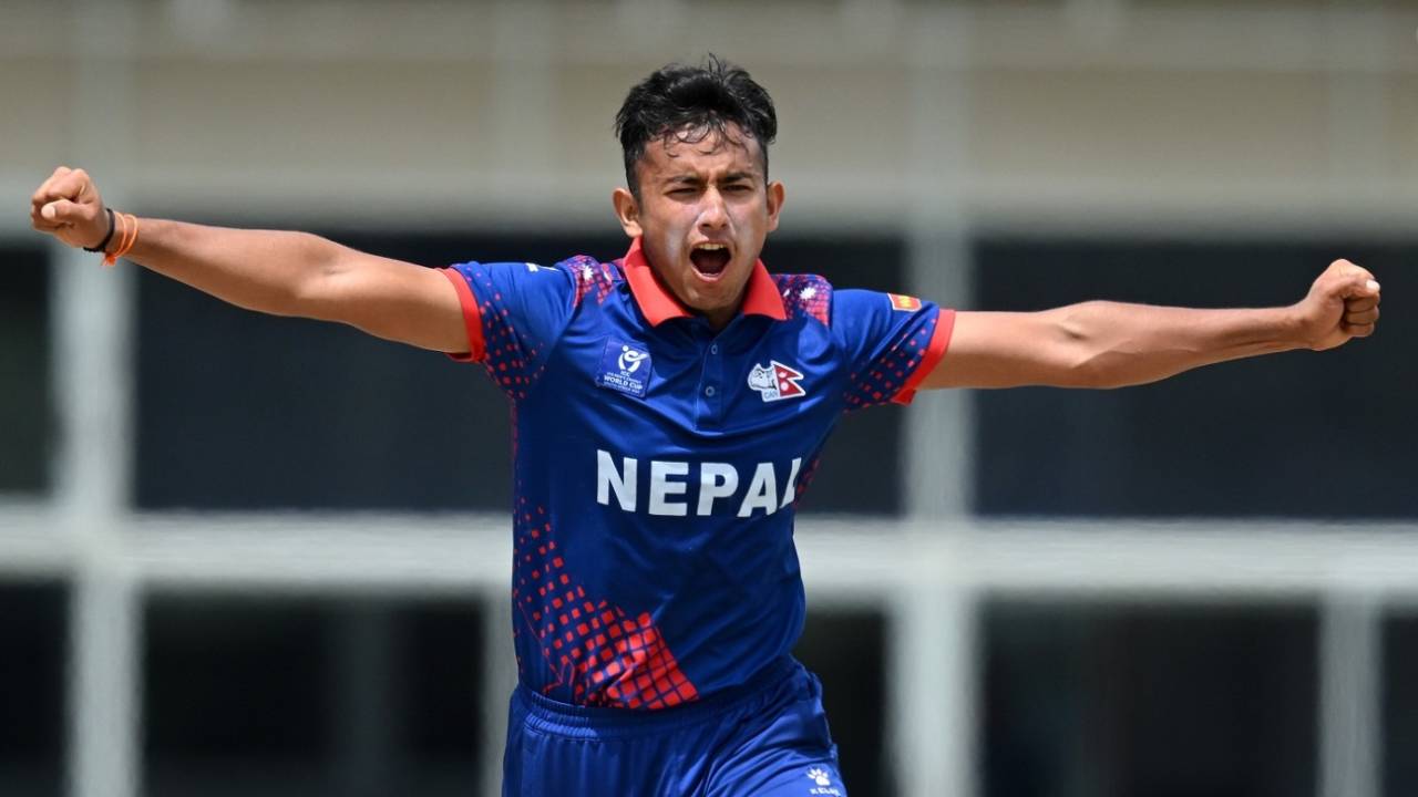 Aakash Chand picked four wickets as Nepal had Afghanistan floundering up top, Afghanistan vs Nepal, U19 World Cup, East London, January 26, 2024 