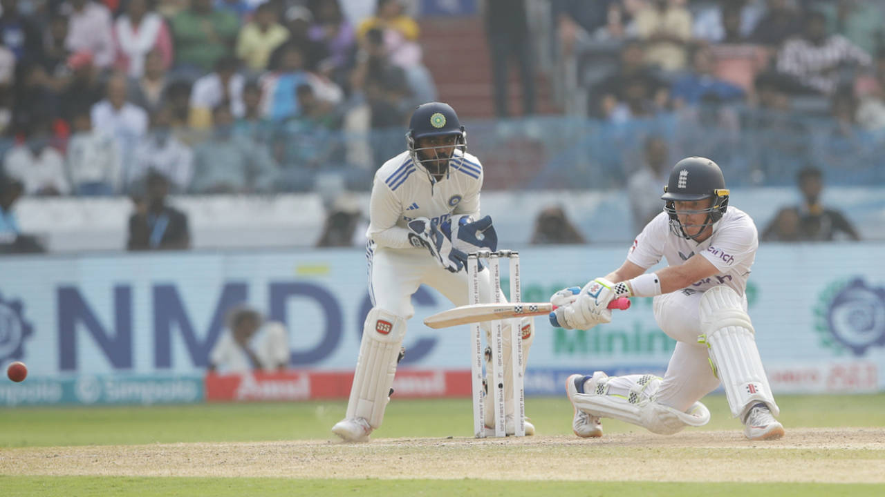 Ollie Pope reverse sweeps, India vs England, 1st Test, Hyderabad, 3rd day, January 27, 2024