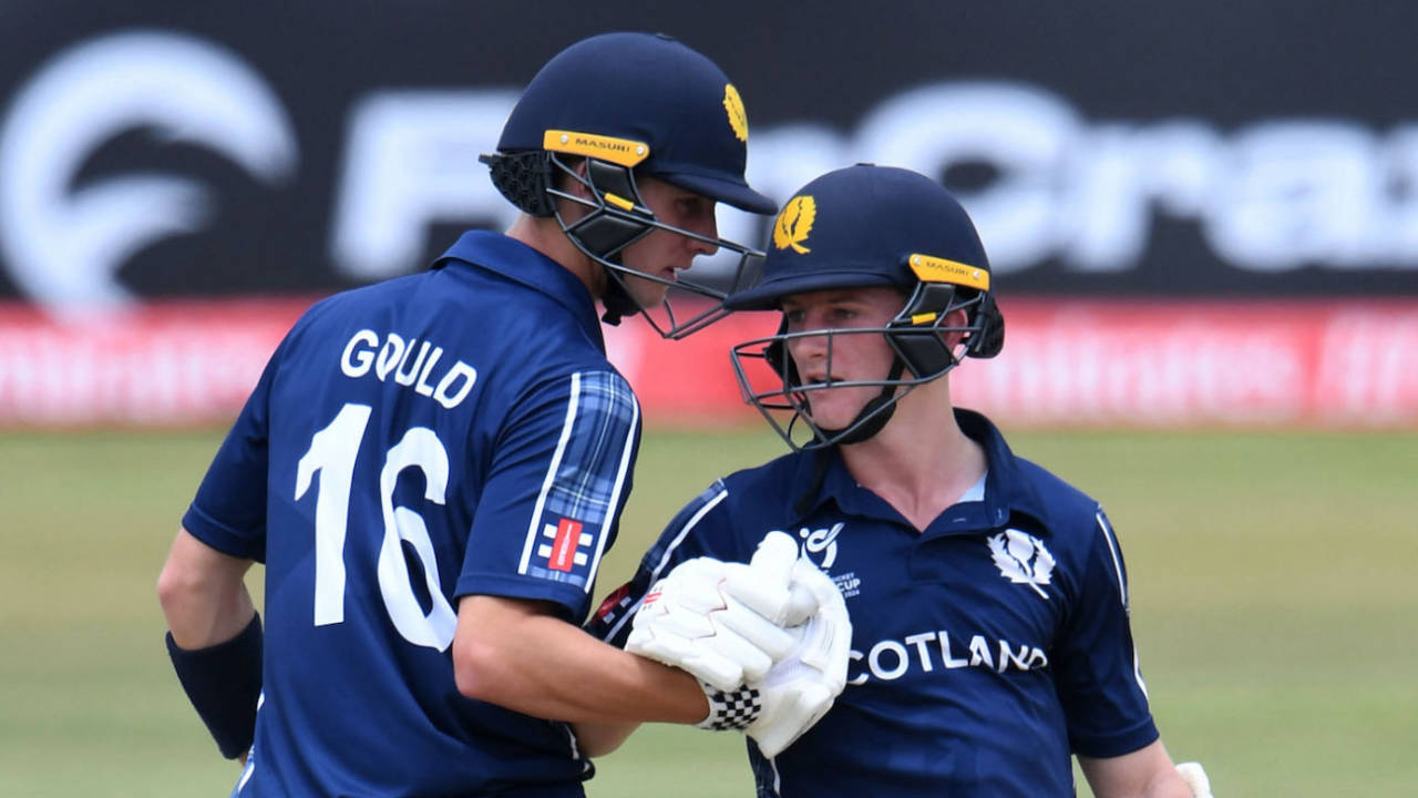 Owen Gould and Jamie Dunk put on a century stand for the third wicket, South Africa vs Scotland, Men's Under-19 World Cup, Potchefstroom, January 27, 2024