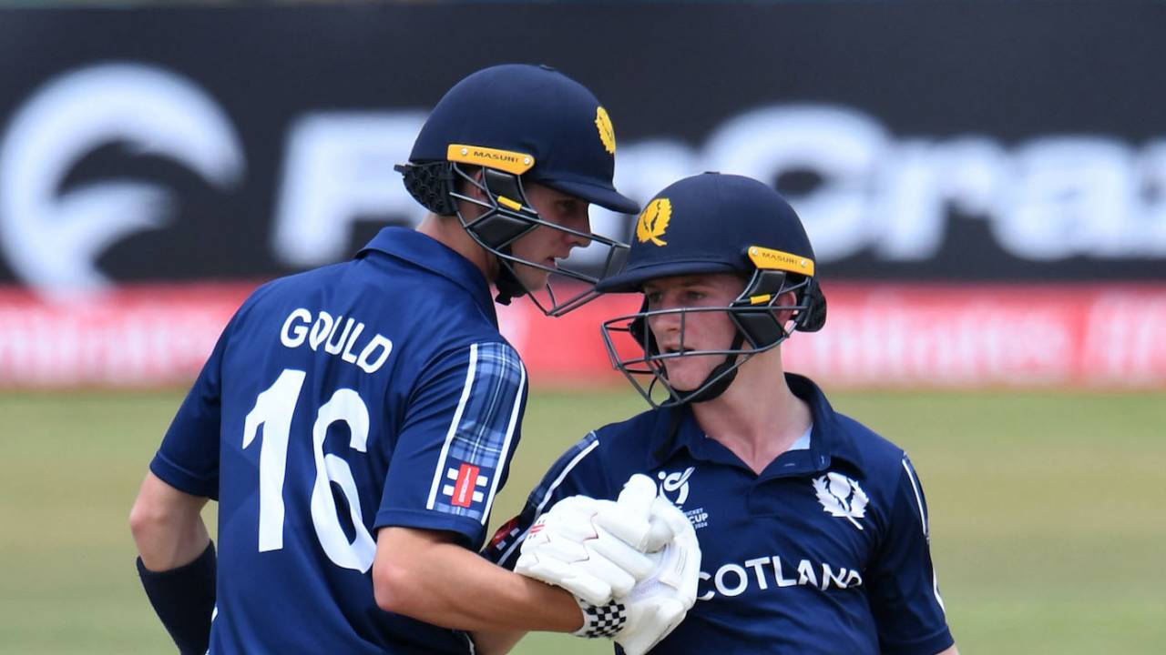 Owen Gould and Jamie Dunk put on a century stand for the third wicket, South Africa vs Scotland, Men's Under-19 World Cup, Potchefstroom, January 27, 2024