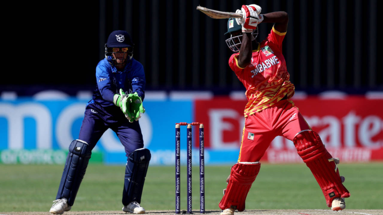 Panashe Taruvinga batted through the Zimbabwe chase, Namibia vs Zimbabwe, Men's Under-19 World Cup, Kimberley, January 27, 2024
