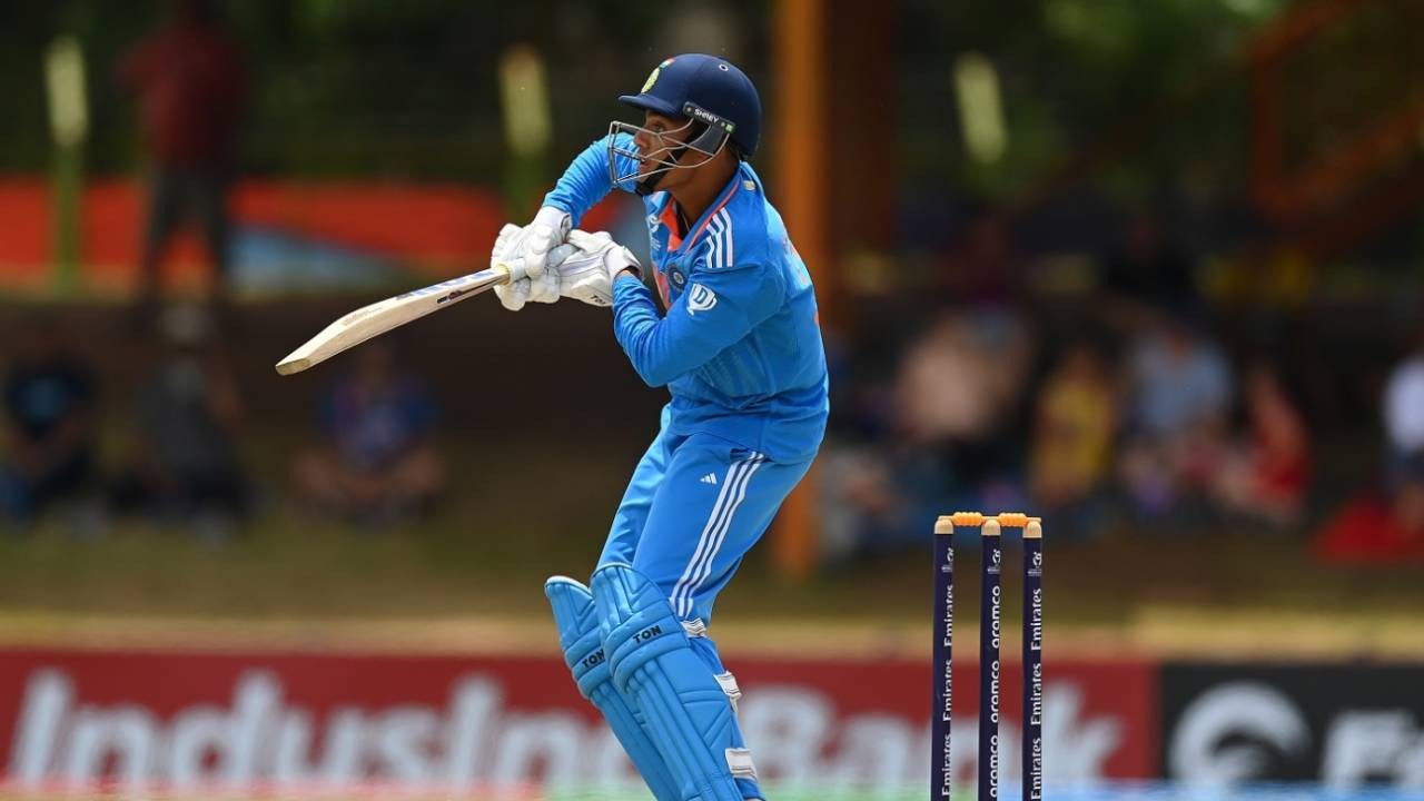 Arshin Kulkarni improvises during his knock, India vs USA, Under-19 World Cup, Bloemfontein, January 28, 2024
