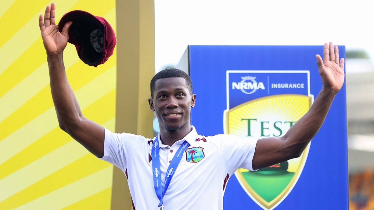 Shamar Joseph was named the Player of the Match for his 7 for 68, Australia vs West Indies, 2nd Test, Brisbane, 4th day, January 28, 2024