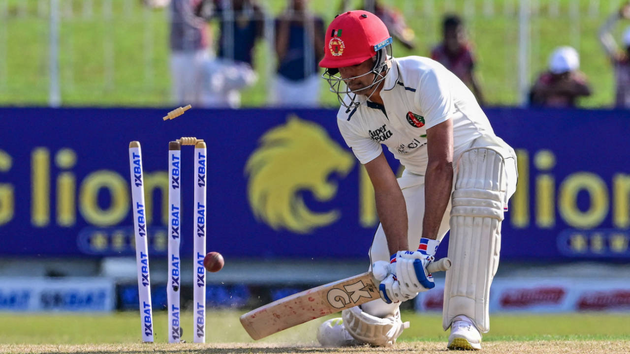 Mohammad Saleem's wicket signalled the end of the innings, Sri Lanka vs Afghanistan, Only Test, Colombo, 1st day, February 2, 2024
