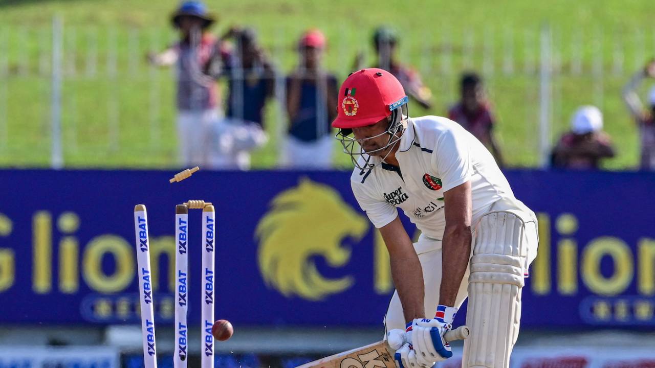Mohammad Saleem's wicket signalled the end of the innings, Sri Lanka vs Afghanistan, Only Test, Colombo, 1st day, February 2, 2024