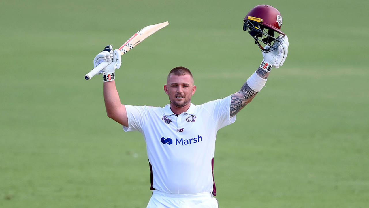 Ben McDermott led Queensland's recovery with a century, Queensland vs Tasmania, Sheffield Shield, Gabba, February 3, 2024