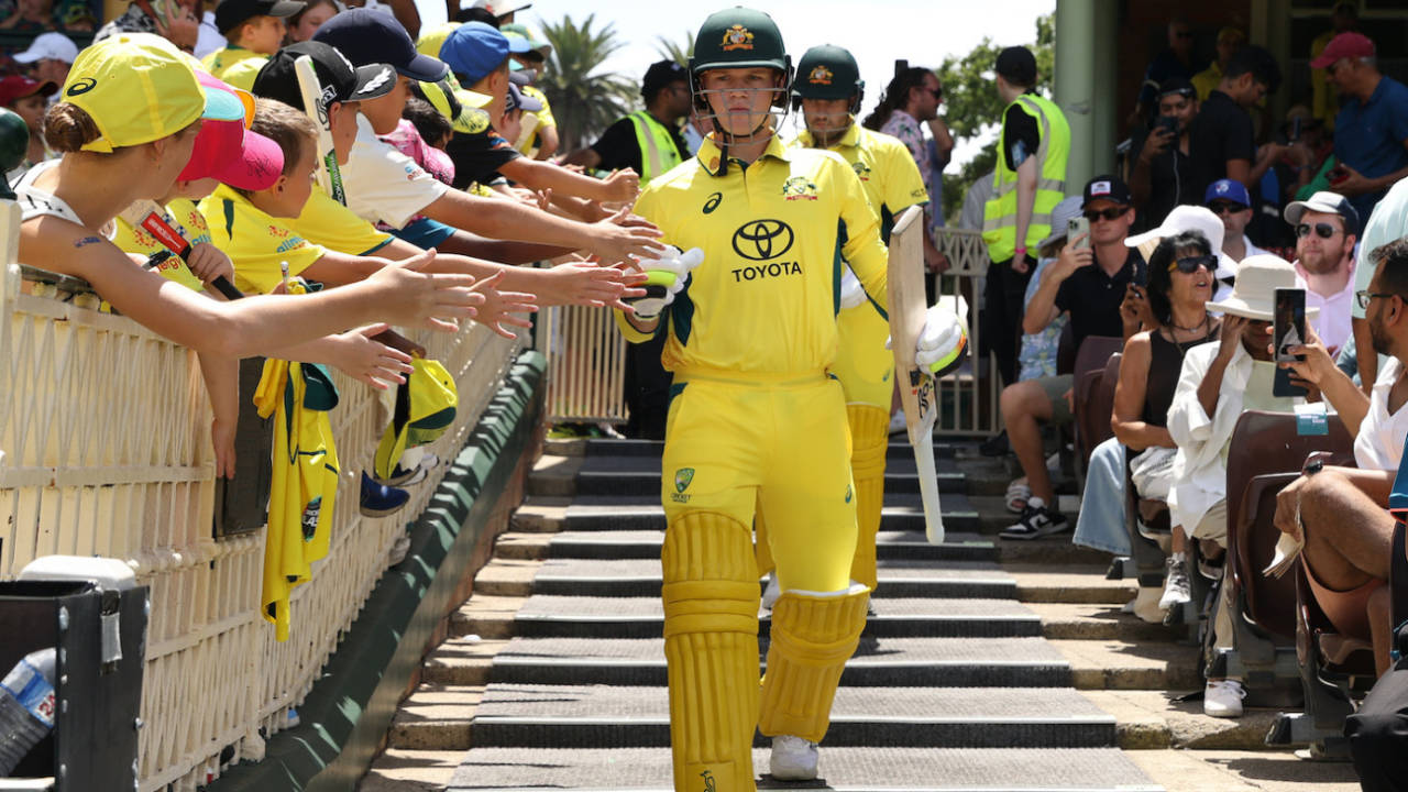 Jake Fraser-McGurk walks out to open on debut, Australia vs West Indies, 2nd ODI, Sydney, February 04, 2024