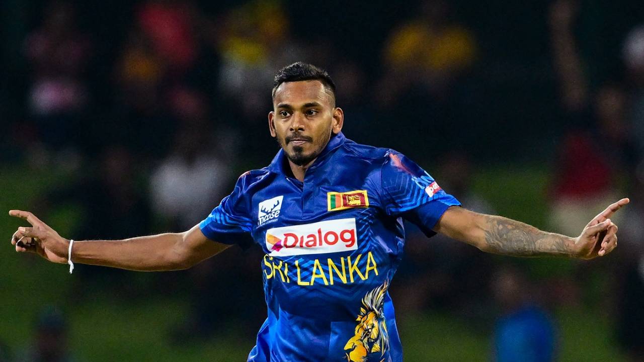 Dushmantha Chameera removed Rahmat Shah with his second ball of the match