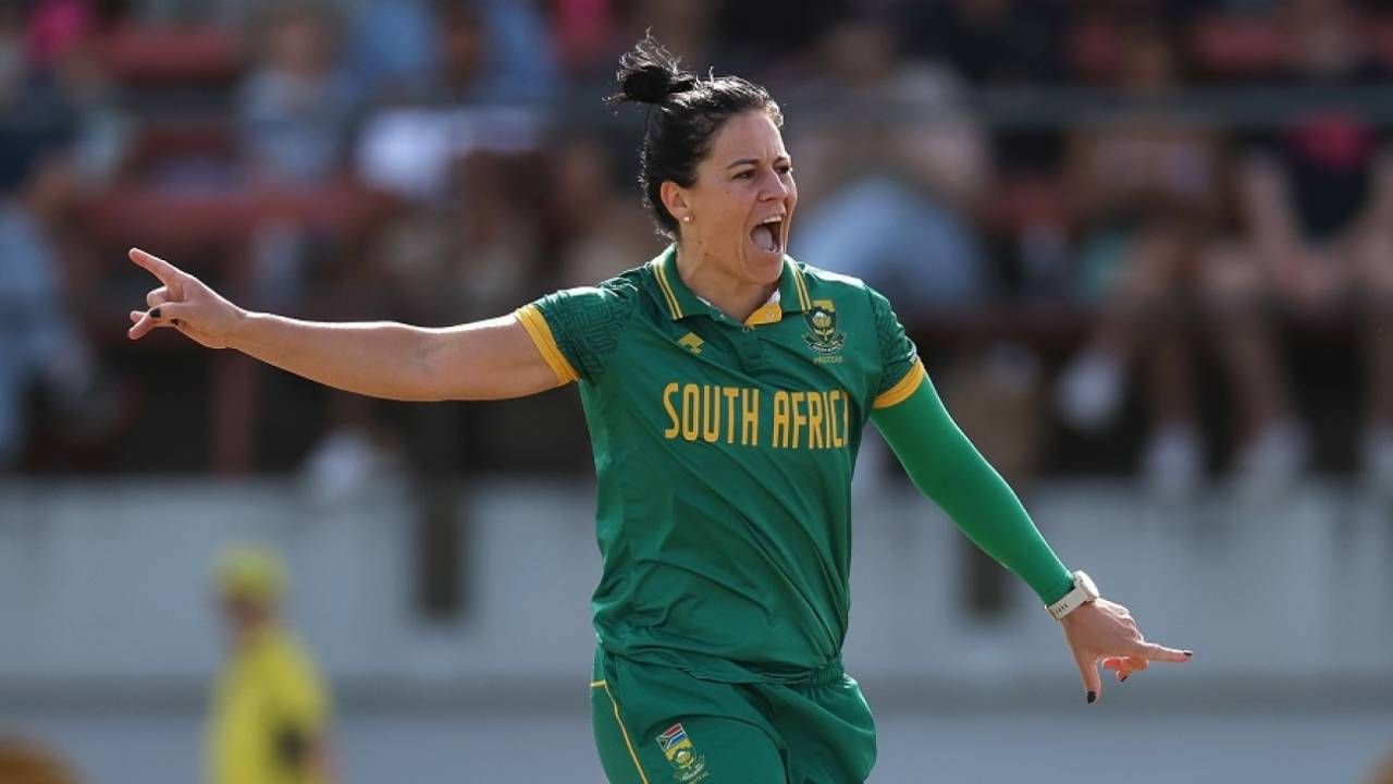 Marizanne Kapp had Ashleigh Gardner lbw for just 1, Australia vs South Africa, 3rd ODI, North Sydney, February 10, 2024