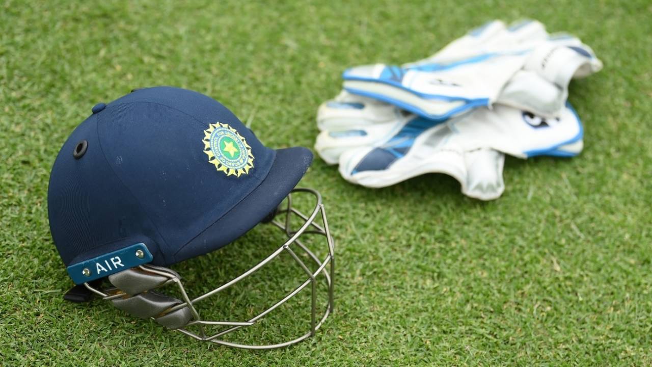A generic India helmet photo, Australia vs India, final, Benoni, Under-19 World Cup, February 11, 2024