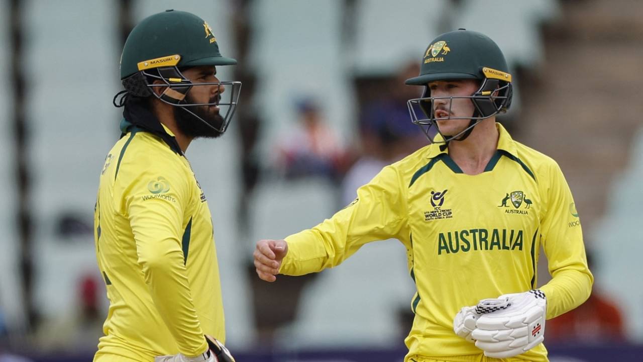Harjas Singh and Ryan Hicks added 66 for the fourth wicket, Australia vs India, final, Benoni, Under-19 World Cup, February 11, 2024