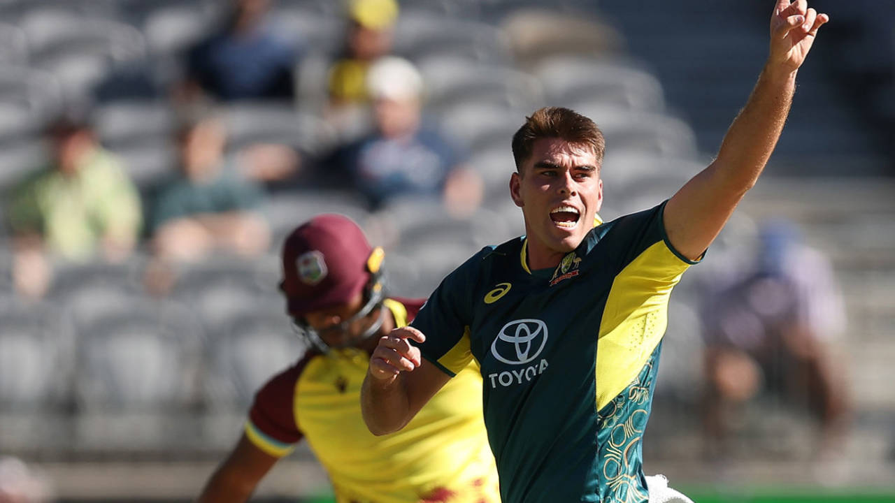 Xavier Bartlett struck in his first over, Australia vs West Indies, 3rd T20I, Perth, February 13, 2024