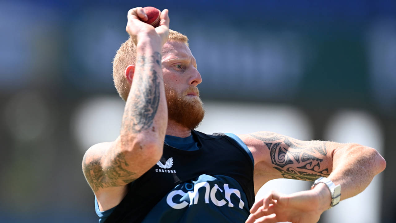 Ben Stokes bowled for 20 minutes at Rajkot on the eve of the third Test&nbsp;&nbsp;&bull;&nbsp;&nbsp;Gareth Copley/Getty Images