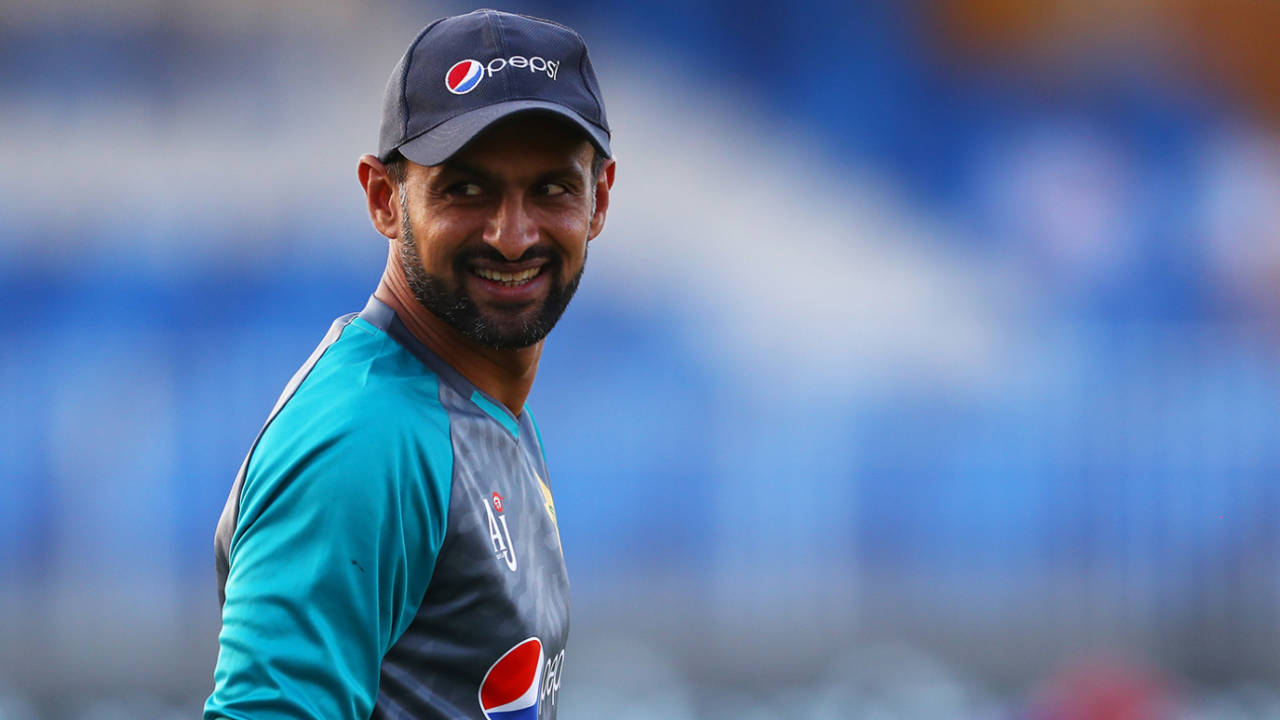 Shoaib Malik looks on, Pakistan vs Scotland, T20 World Cup, Group 2, Sharjah, November 7, 2021