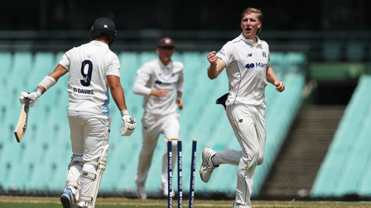 Will Sutherland went through New South Wales' top order&nbsp;&nbsp;&bull;&nbsp;&nbsp;Getty Images