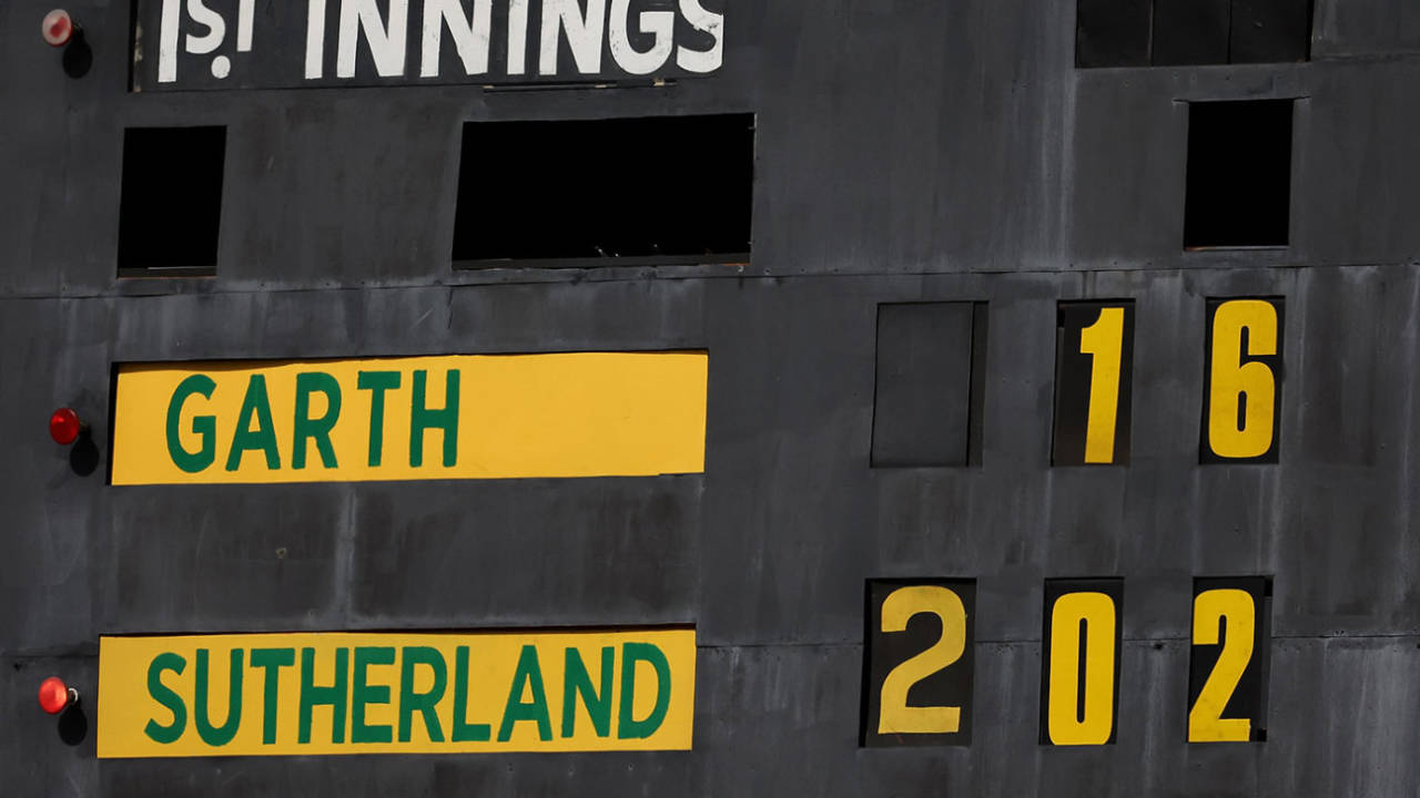 The WACA scoreboard shows the famous moment, Australia vs South Africa, Women's Test, WACA Ground, Perth, February 16, 2024
