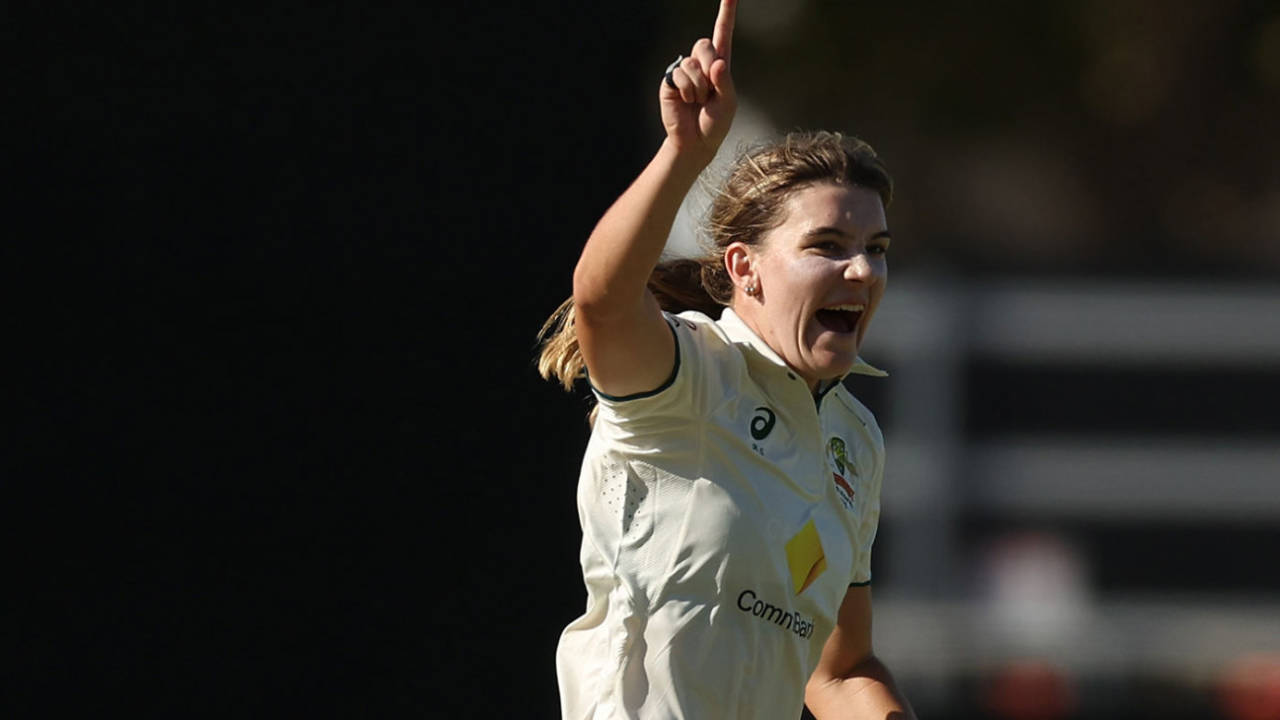 Annabel Sutherland capped a stunning all-round display with more wickets, Australia vs South Africa, Only Women's Test, WACA Ground, Perth, February 17, 2024