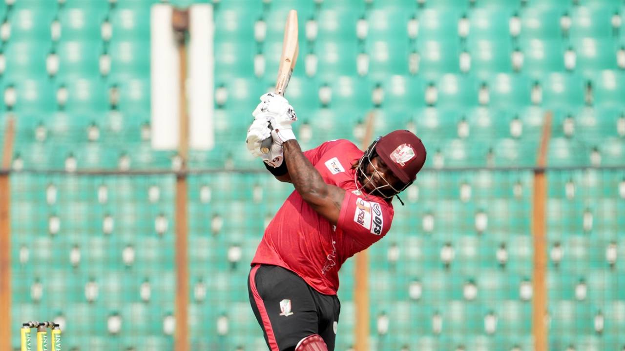Kyle Mayers scored an attacking 48 in his first game of the season, Fortune Barishal vs Sylhet Strikers, BPL 2024, Chattogram, February 17, 2024