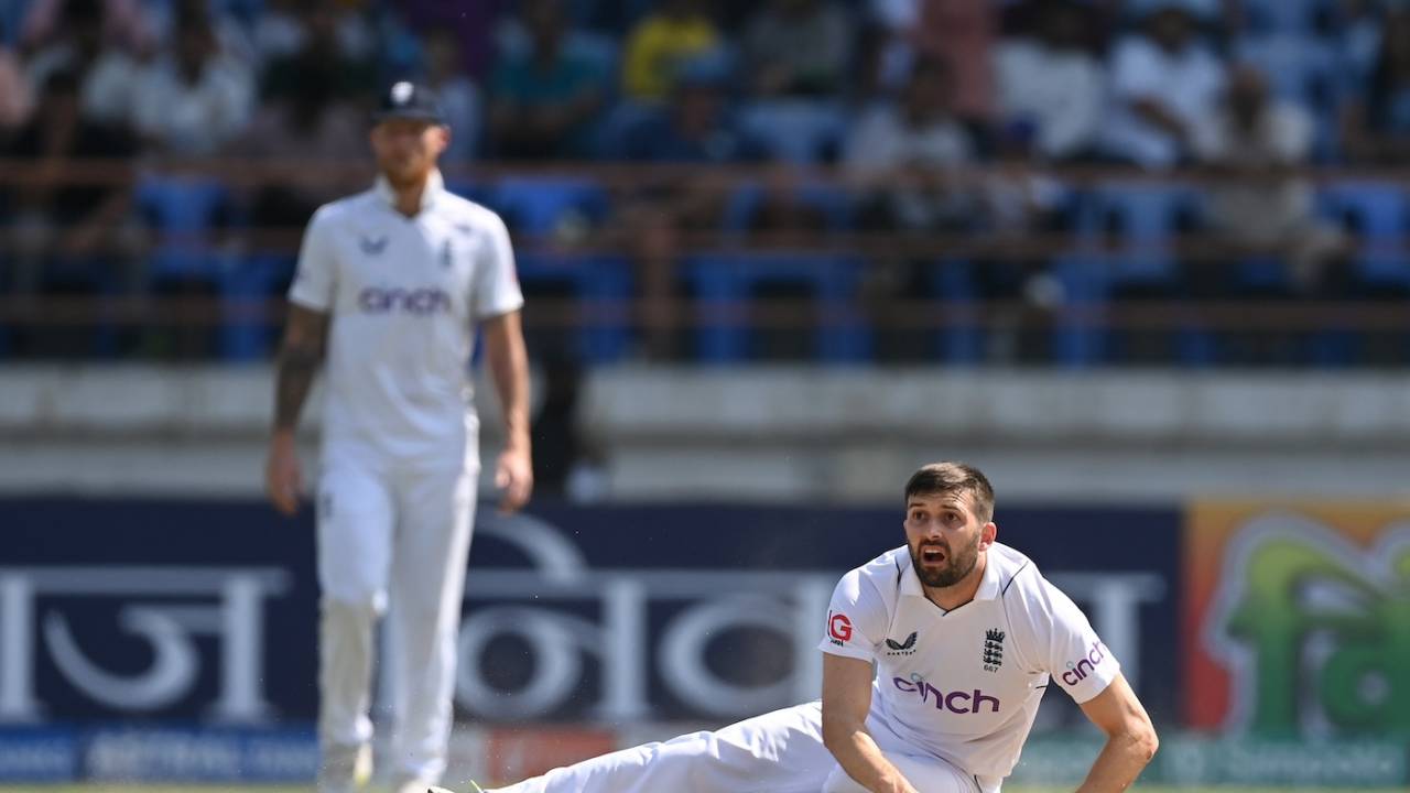 Mark Wood lost his balance and not for the first time, India vs England, 3rd Test, Rajkot, 3rd day, February 17, 2024