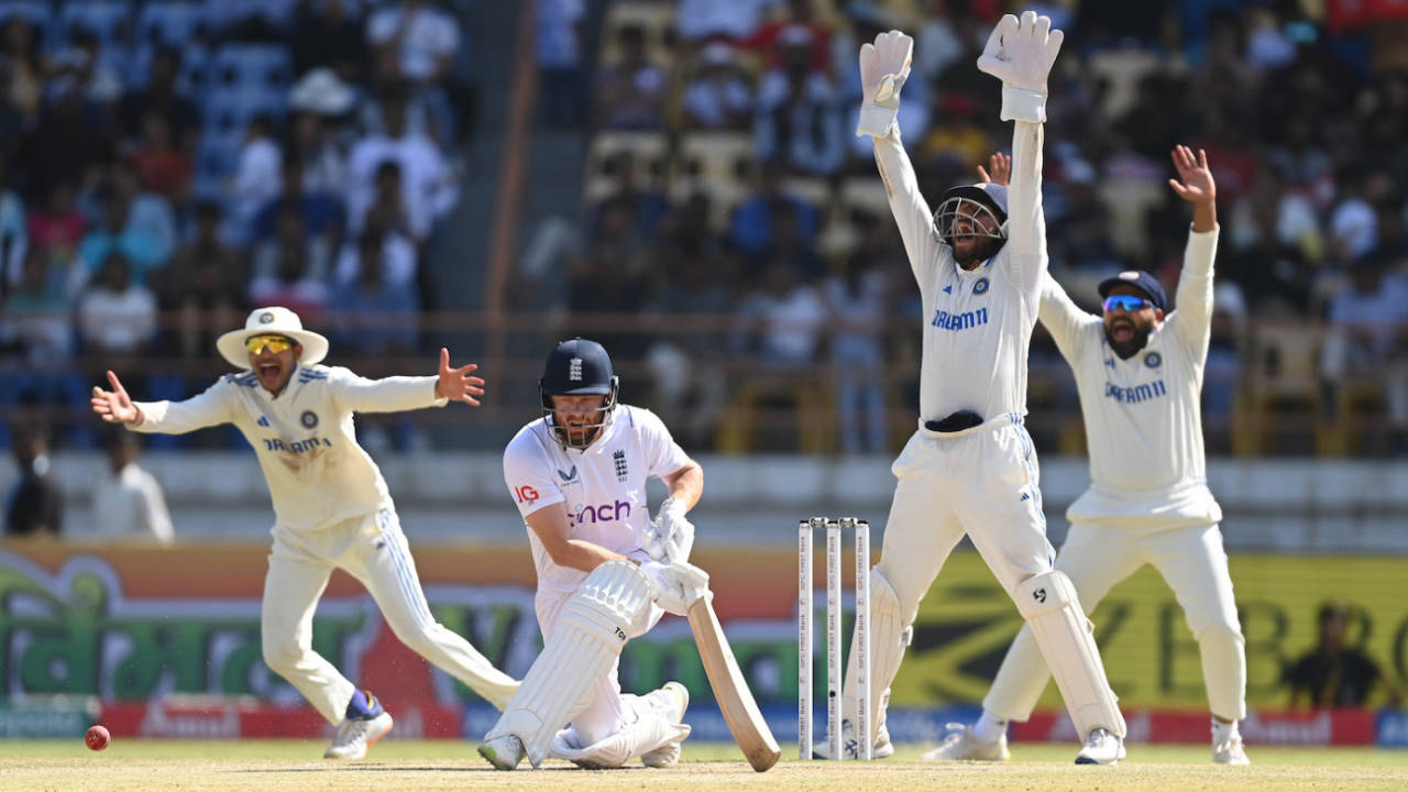 Jonny Bairstow was trapped lbw for the second time in the match, India vs England, 3rd Test, Rajkot, 4th day, February 18, 2024