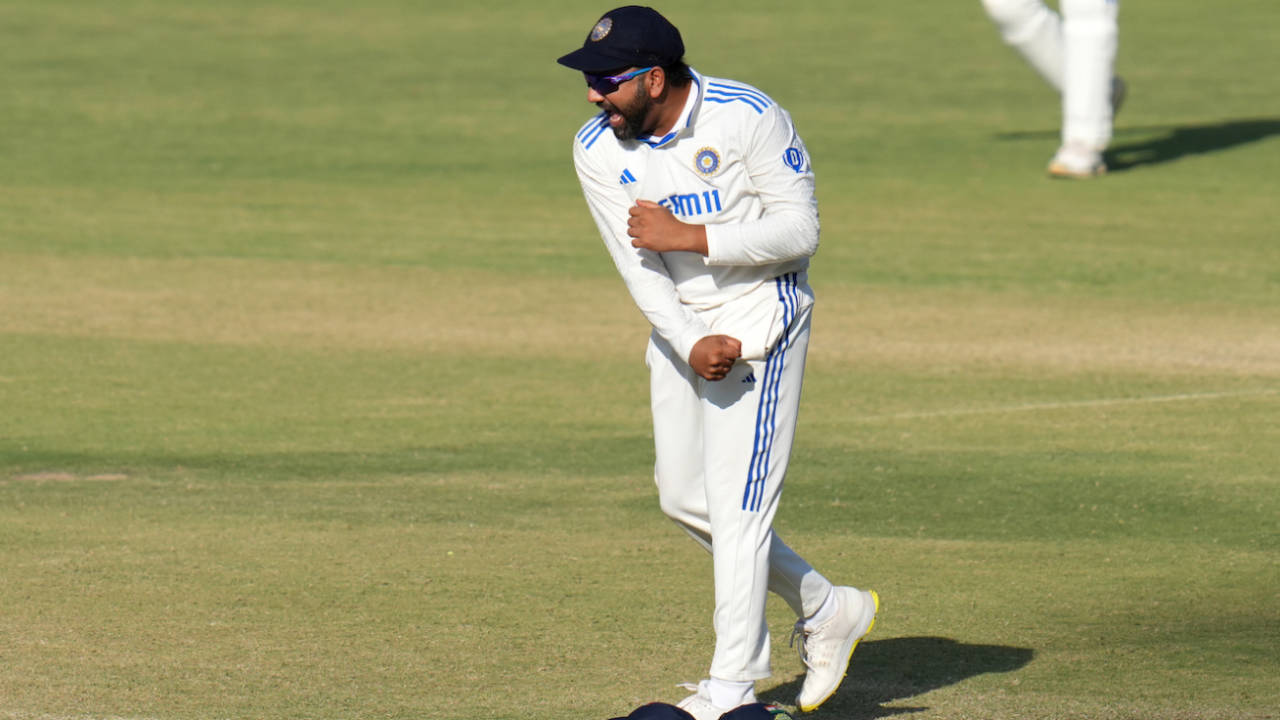 Rohit Sharma celebrates the win against England, India vs England, 3rd Test, Rajkot, 4th day, February 18, 2024