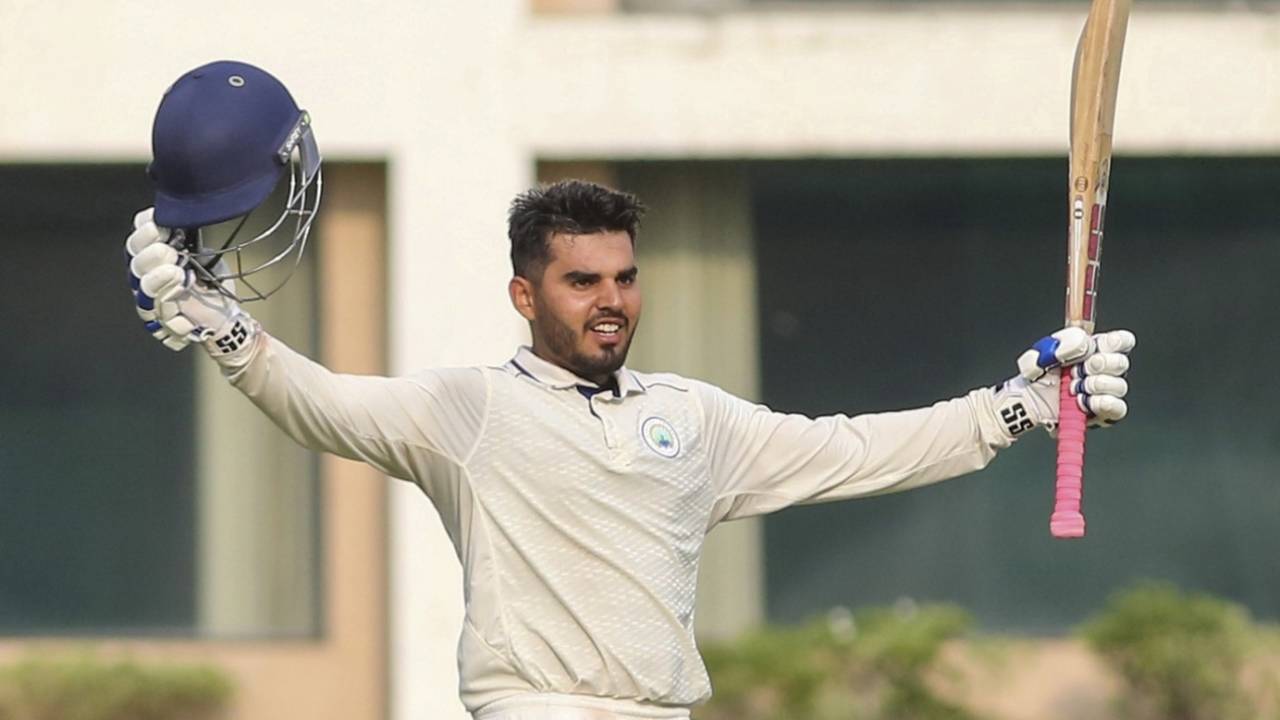 Haryana's Nishant Sindhu brought up a fine hundred, Vidarbha vs Haryana, 2nd day day, Ranji Trophy 2023-24, Nagpur, February 17, 2024