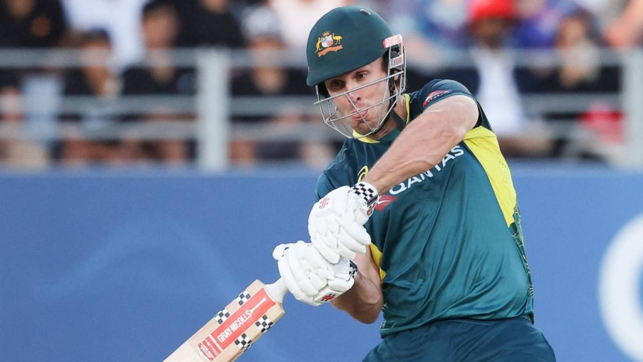 Mitchell Marsh tees off for Australia, New Zealand vs Australia, 2nd T20I, Auckland, February 23, 2024